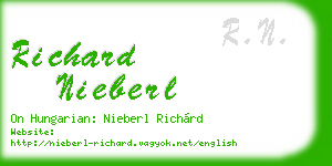 richard nieberl business card